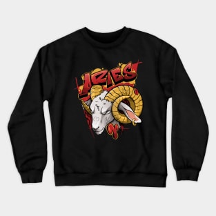 Zodiac Aries graffiti style - character Crewneck Sweatshirt